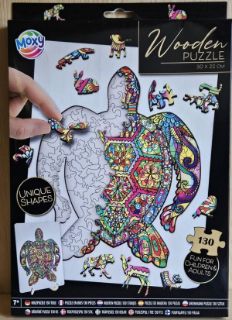 Obrázek z Dřevěné puzzle 130 dílků - želva 